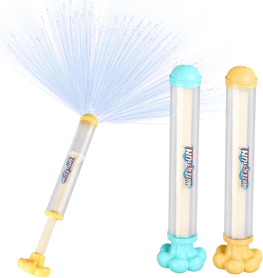 2 x Firework Water Gun, 2PCS Fireworks Water Gun, Couples Romantic Firework Style Water Guns, High Pressure Pull-Out Sprinkler Spray Toys for Pool Party, Bathing