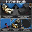Remote Battery Disconnect Switch 12V, 240A, Kill Switch for Car Prevent Battery Drain, Anti-Theft Battery Cut Off Switch with Protect Cover, Voltage Protection to Prevent Drain for Auto, RV, Truck
