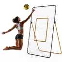 Volleyball Net Rebounder 7X4 FT, Adjustable Bounce Back Training Equipment with 5 Angle Customization for Backyard Indoor Outdoor, Portable Rebound Net for Practicing Volleying, Bumping, Spiking