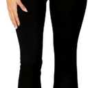 Sunzel Sunzfly Women's Mini Flare Leggings with Pockets High Waisted Tummy Control Yoga Pants Bootcut Workout Gym Casual 34" Black Small