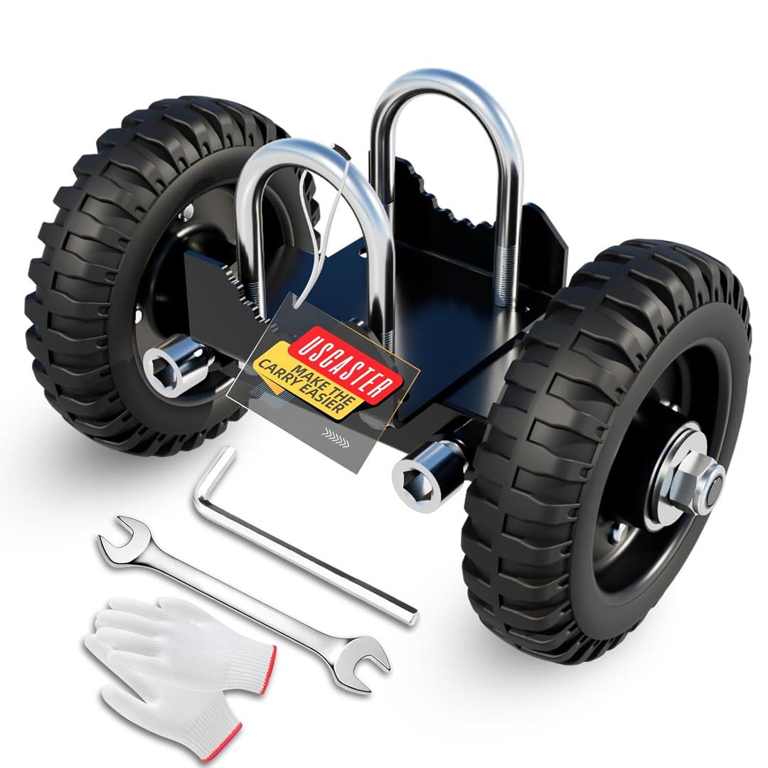 Rolling Gate 6inch Rubber Wheel Carrier for Driveway Chain Link Fence Metal Tube Gates and Rolling/Sliding Gates(1packBlack)