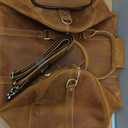 Leather Travel Luggage Bag with Ykk Zipper, Mens Duffle Retro Carry on Handbag (Brown)