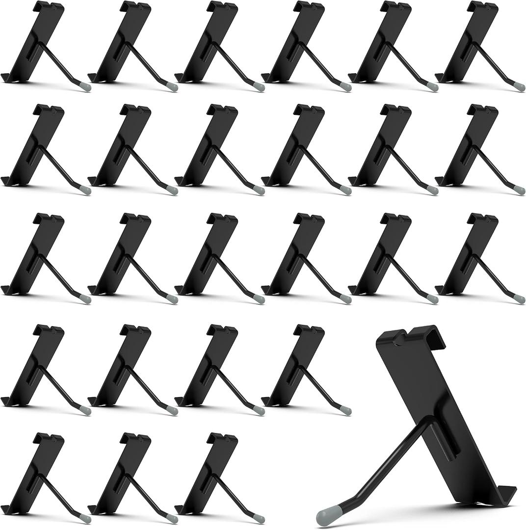 HUHOLE 50 Pack Gridwall Hooks 2 Inch  Black Metal Display Hangers for Wire Grid Panel  Heavy Duty Retail Store Fixtures, Garage Organizer, Craft Fair & Jewelry Rack (20lbs Capacity)
