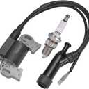 Ignition Coil + Spark Plug Replacement for Champion Power 196cc 6.5HP 3500 4000 Watt Gas Engine Generator