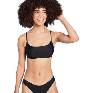 Women's Teen's Bralette Bikini Top - Medium, Black