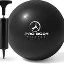 ProBody Pilates Small Exercise Ball with Pump - 9 Inch Workout Ball for Stability, Barre, Yoga, Core & Physical Therapy