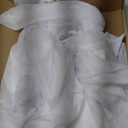 Besutolife 4FT White Tulle Tablecloth for Rectangle Tables for Wedding Birthday Party Bridal Shower White Tutu Ruffle Table Cloth for Cake Dessert Buffet Banquet Dinner Table Decorations, 48" x 30"