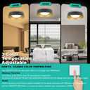 15.5 Inch LED Flush Mount Ceiling Light Fixture, 26W, Super Bright 1800 Lumen, 3 Color 3000K/4000K/5000K, Matt Black with Gold Inside, Dimmable Ceiling Lamp for Bedroom Hallway Bathroom Outdoor