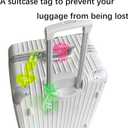 3 x 4pcs, Luggage Tags for Suitcase - Air Travel & Cruise Essentials Luggage Tags, PVC Fluorescent Baggage Tag with Name & Number, Durable Bag Tag to Quickly Spot Luggage, Anti-Loss Suitcase Tags (Universal Size, Mixed Color)