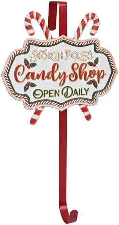 Amazon.com: Queltharion Vintage Christmas Wreath Hangers for Front Door Rustic Metal Xmas Ornament Candy Shop Sign Hooks for Welcome Farmhouse Home Holiday Welcome Decoration : Home & Kitchen