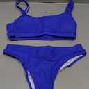 High Waisted Bikini for Women Tummy Control Bottoms Push Up Crop Top Swimsuit 2 Piece High Cut Teens Girls Bathing Suits M