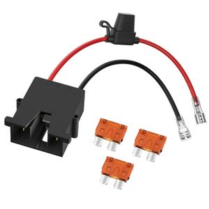 RVBOATPAT Replacement Wire Harness Connector 12 Volt Power Wheels Battery with 12 AWG Wire 3 Replaceable Fuses for Riding Toys