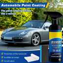Car Coating Spray, 17.6 oz Quick Effect Coating Agent, Oil Film Emulsion Glass Cleaner, Polish Spray Waterless Wash Wax, Spray Wax Polish for Car Scratches(1PC+Sponge+Cloth)