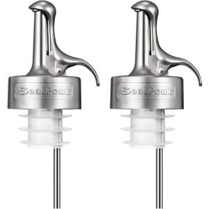 Oil Pour Spout, Olive Oil Spouts, Dispenser Pour Spouts for Bottles, Plastic-free, Leak Proof, Vinegar,Wine and Sauce for Kitchen and Bar Accessories-2PCS (Small(p3018))