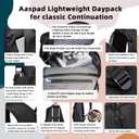 Laptop Backpack for Men and Women Lightweight Daypack Slim Sturdy Business Offices Knapsack Daily Commute Necessities (Black)
