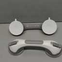 TAILI Shower Grab Bar, 2 Pack 12 Inch Suction Grab Bars for Bathtubs and Showers for Elderly, Shower Handle for Seniors Bathroom Safety Grip, No Drilling Removable,Grey (Gray)