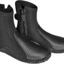 ZCCO 5mm Neoprene Diving Boots with Anti-Slip Rubber Sole, Scuba Snorkeling Boots, Ideal for Water Sports, Black (6, Grey)