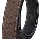 Vatee's Reversible Genuine Leather Belts For Men/Women Replacement Belt Strap Without Buckle 1.25"/1.34"/1.5" Wide