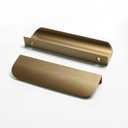 Finger Edge Pulls for Cabinets, Hidden Drawer Pulls - Flat Cabinet Pulls for Easy Installation - Cabinet Handles Modern Aluminum Alloy Kitchen Furniture Upgrade(2, Bronze, 150mm/5.91inch)