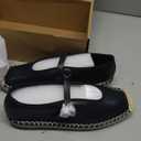 ZBY Black Mary Jane Espadrille Flats, 7