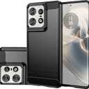 Case for Motorola Edge 50 Pro Case/Moto Edge50Pro, Slim Thin Phone Cover TPU Soft Back Cases Anti-Scratch Shockproof Protective Cover for Motorola Edge 50 Pro 5G Black