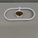 Flybath Oval Towel Ring Antique Brass Hanger Hand Towel Holder for Bathroom Kitchen Accessories Wall Mounted, White Finish