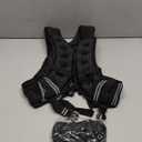 ZELUS Weighted Vest, 6lb/8lb/12lb/16lb/20lb/25lb/30lb Weight Vest with Reflective Stripe for Workout, Strength Training, Running, Fitness, Muscle Building, Weight Loss, Weightlifting (Black)