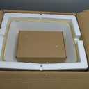 Ceramic White Vessel Sink with Faucet and Drain Combo Rectangle Vessel Sink Modern Above Counter Bathroom Sink Bowl White Body with Gold Trim