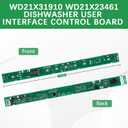 WD21X31910 WD21X23461Dishwasher Par,Dishwasher User Interface Control Board Replacement Kit Dishwasher User Interface Assembly Compatible With GE WD21X10499, WD21X10502, WD21X10503, AP7204355