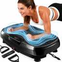 Renoj 3D Whole Body Vibration Plate Exercise Machine, Home Gym Equipment,Black