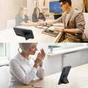 Case for Alcatel TCL 4X 5G (T601DL) / TCL 20 A 5G Phone Case with Hidden Folding Telescopic Kickstand/Stand Shockproof Protective Cover Silicone TPU Case - Black