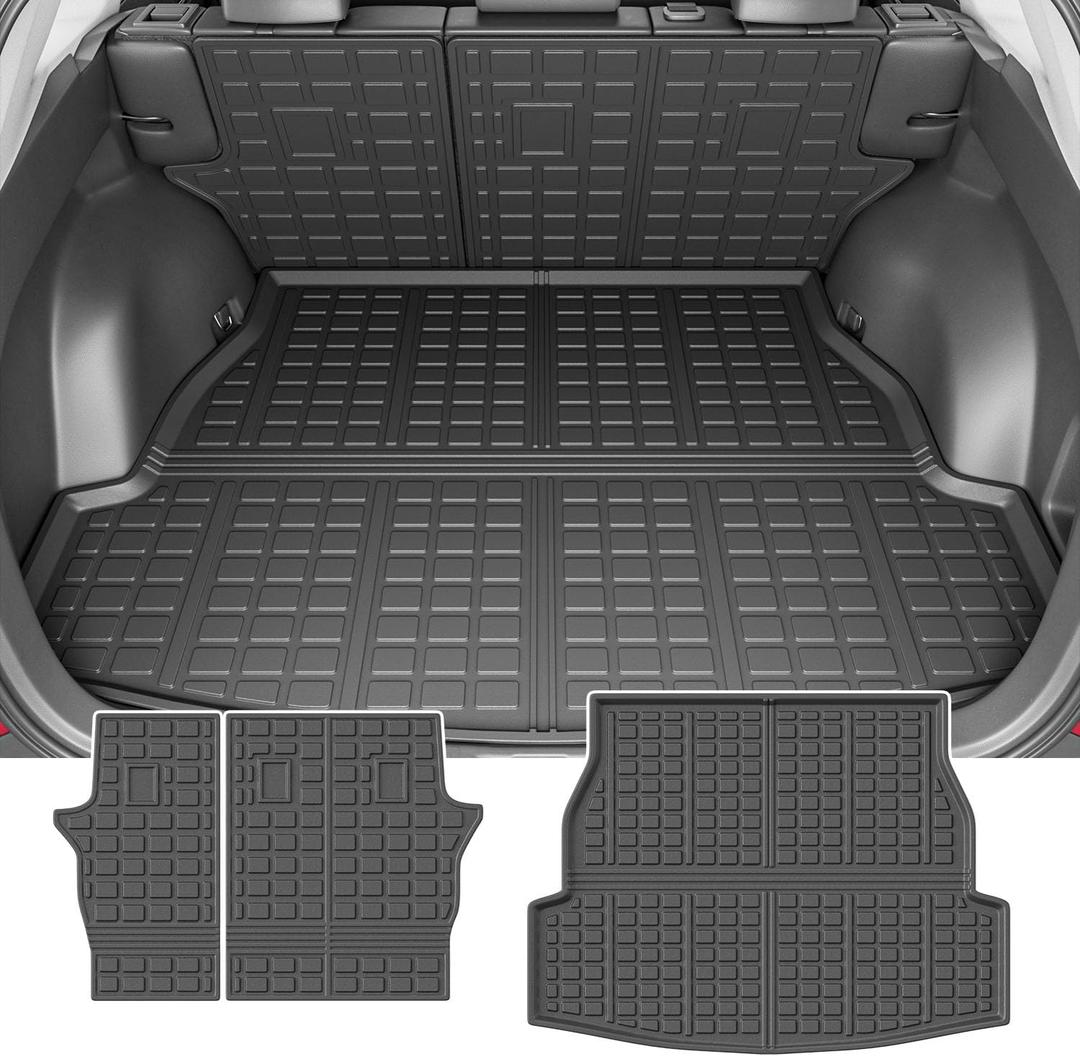 powoq Cargo Mat Compatible with 2019-2025 Toyota RAV4 Backrest Mat Cargo Liner Trunk Liner Replacement for 2019-2024 2025 Toyota RAV4 Accessories