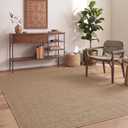 GarveeHome Easy Jute Rug 8x10 Washable Non Slip Solid Jute Living Room Rugs