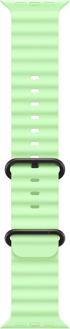 Apple Watch Band - Ocean Band - 49mm - Neon Green - One Size - Black Titanium Finish (Regular)