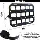 Car Headrest Organizer Rigid MOLLE Panel, Tactical Gear Seat Back Organizer, EDC Pouch Tool Gadget Holder, Backpack Insert Panel for Truck Equipment Mount Plate Modular Storage Shelf (Headrest Panel)