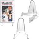 LRANFOW Thickened Acrylic Card Stands Mini Easel Holder, Sports Card Stands, Trading Graded Card Stand for Displaying Pocket Graded Card Challenge Medals Casino Chips, 22 Pack 2.7 Inch Tall Clear