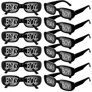 Cuffbow 12 Pairs Birthday Glasses Funny Photo Props Sunglasses Novelty Sunglasses for Birthday Adults Halloween