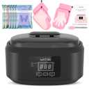 Wattne Paraffin Wax Machine for Hand and Feet -Paraffin Wax Warmer Moisturizing Kit Auto-time and Keep Warm Paraffin Hand Wax Machine for Arthritis (Black)