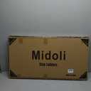 MIDOLI 3 Step Ladder Folding Step Stool with Anti-Slip Sturdy and Wide Pedal, Lightweight 330lbs Portable Aluminum Woodgrain Shelf for Household and Kitchen Space Saving
