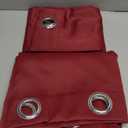 ChrisDowa 100% Blackout Curtains for Bedroom with Black Liner, 2 Thick Layers Total Blackout Thermal Insulated Grommet Window Curtains 2 Panels Set (Burgundy, 52 x 63 Inch)