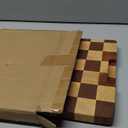 Wood Cutting Board for Kitchen,Dishwasher Safe Checkered Chopping Board with Juice Groove& Handles Thick Wooden Board for Meat Vegetables Fruit Ideal Gift for the Home(15.7"x11"x1")