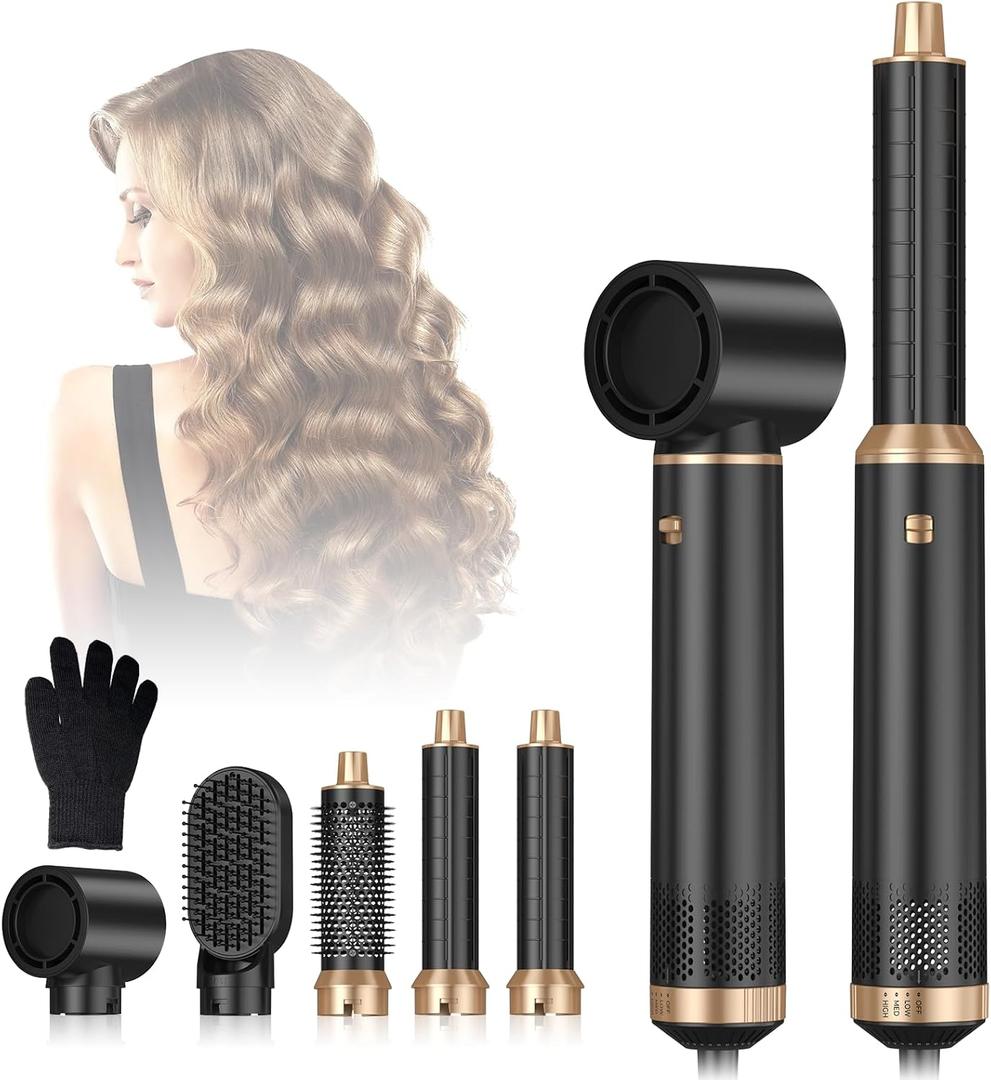 5 in 1 Blow Dryer Brush, Upgrade Hair Dryer Brush Air Curler Air Curling Wrap Styler, Detachable Hot Air Brush Negative Ion Curling Brush Iron, Hair Styling Tools for Drying Curling Straightening 5 in 1 Blow Dryer Brush, Upgrade Hair Dryer Brush Air Curler Air Curling Wrap Styler, Detachable Hot Air Brush Negative Ion Curling Brush Iron, Hair Styling Tools for Drying Curling Straightening