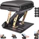 Foot Rest for Under Desk at Work 4-Level Height Adjustable, Ergonomic Foldable Footrest for Office, Gaming,Computer, Soft & Removable Pad Desk Foot Stool Suitable for All Seasons (Gray)