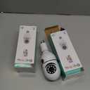 Security Camera Indoor Wireless WiFi Outdoor Home E27 360 Degree Panoramic Home Security Cameras IP Camera Motion Detection and Alarm Two-Way Audio 2pack