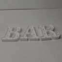 LED Marquee Letter Lights, Small Light Up Marquee BAR Sign, Decorative LED Alphabet Lamp, Battery Operated, Warm White Letter Sign for Bar Decoration