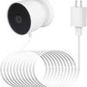 Power Cable Compatible with Google Nest Cam Outdoor or Indoor, Battery, 30Ft/9.1m Weatherproof Outdoor Cable Continuously Charging Your Nest Camera (White)