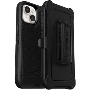 OtterBox Defender Series Screenless Edition Case for iPhone 14 & iPhone 13 (Only) - Holster Clip Included - Microbial Defense Protection - Non-Retail Packaging - Black