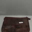 Oak Leathers Leather Messenger Bag for Men and Women - Laptop Briefcase Bag For College, Office, Adjustable Shoulder Strap (Wood)