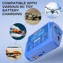 LiPo Battery Charger RC Balance Fast Battery Charger Discharger 80W 6A Smart Digital Battery Pack Charger for 1S-6S LiPo Life Li-ion 1-15S NiCD NiMH PB Smart Batteries RC Car (Blue)