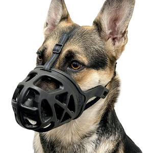 BARKLESS Dog Muzzle, Basket Muzzle for Biting, Chewing and Scavenging, Humane Cage Mouth Cover, Perfect for Grooming and Training Large Aggressive Reactive Dogs (XL, Black)